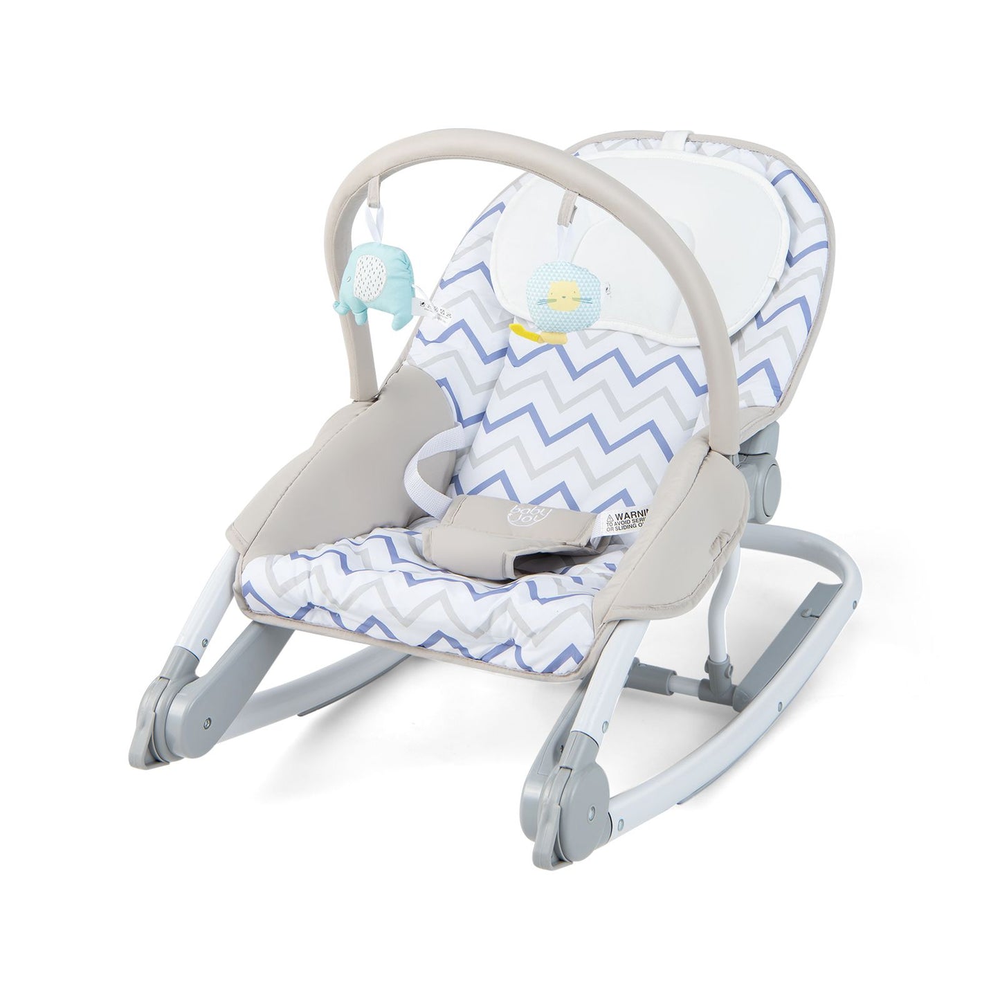 2-In-1 Portable Baby Rocker with Adjustable Backrest and Safety Belt