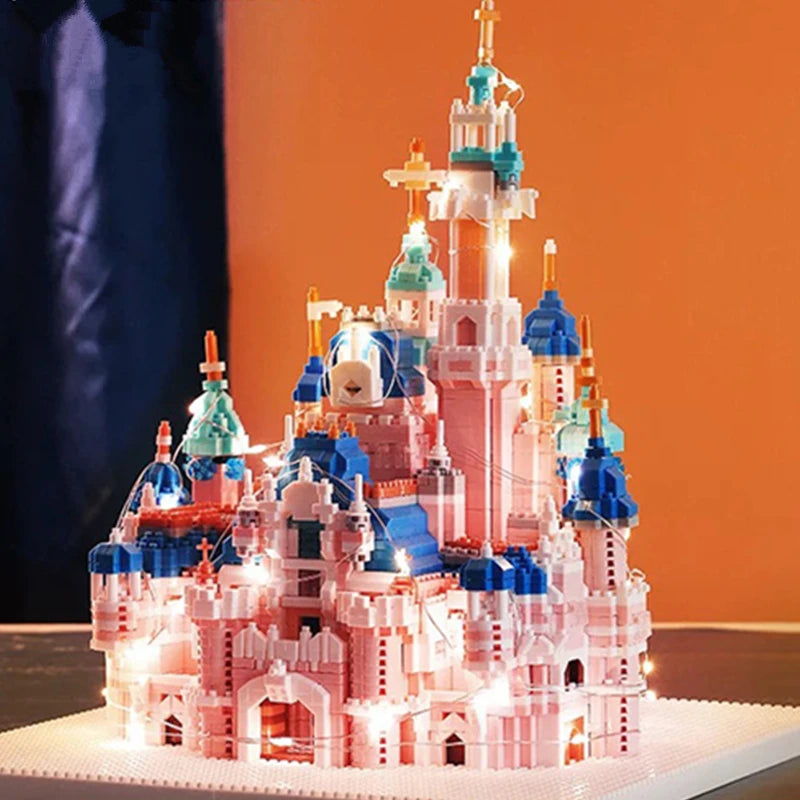 NEW Dream Pink Castle Princess Girls Beaut Set City DIY Puzzle Model Building Blocks Bricks Toys for Children Kids Adult Gift