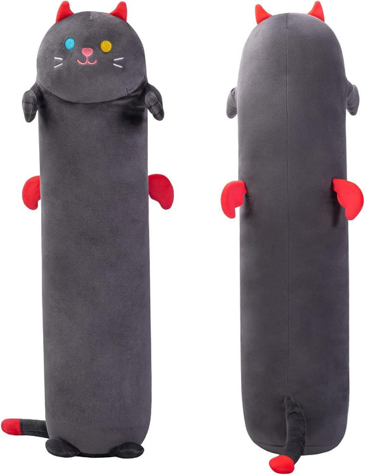 Long Cat Plush Pillow Sleeping Hugging Cushion Stuffed Cute Squishy Kitty Black