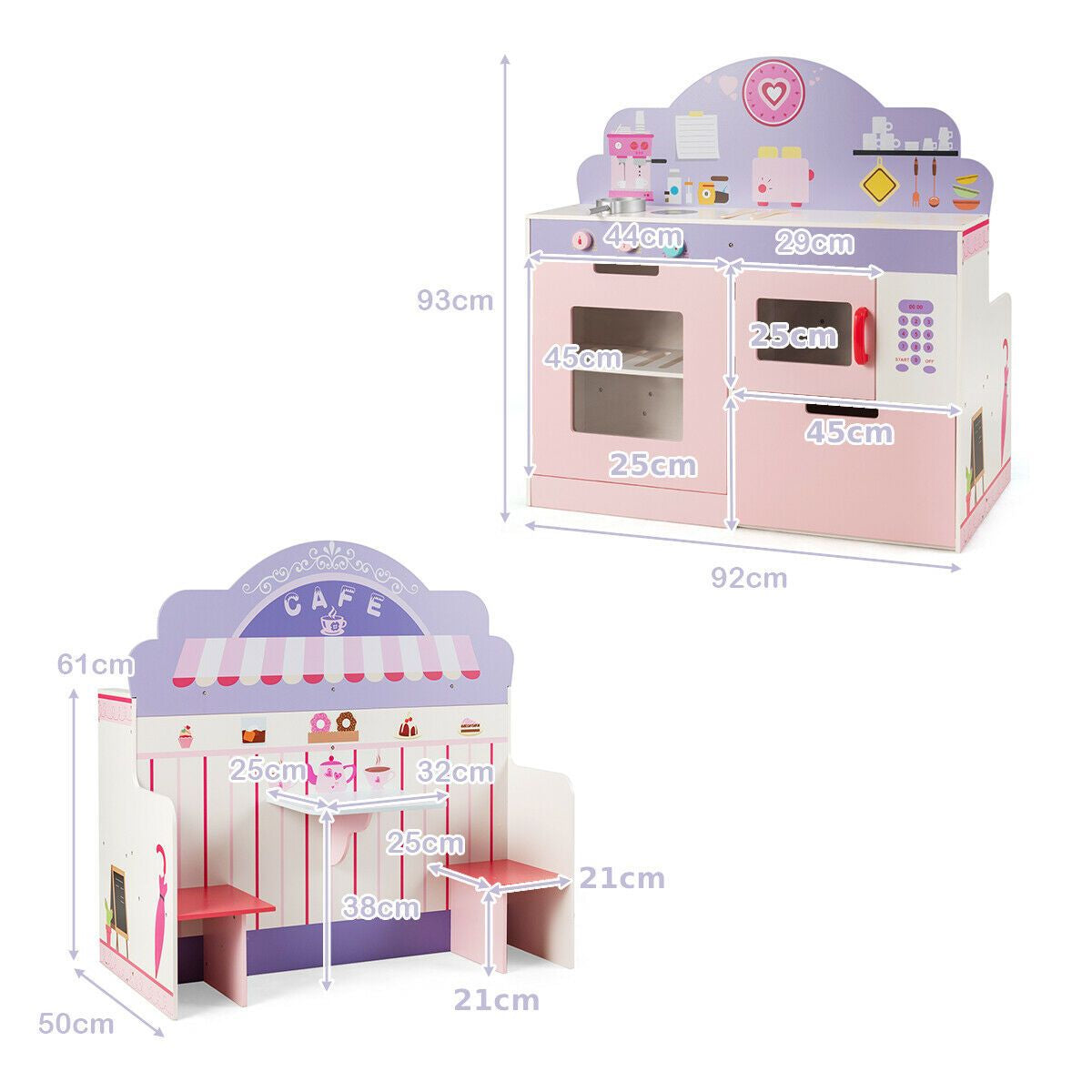 2 in 1 Kitchen / Cafe Playset