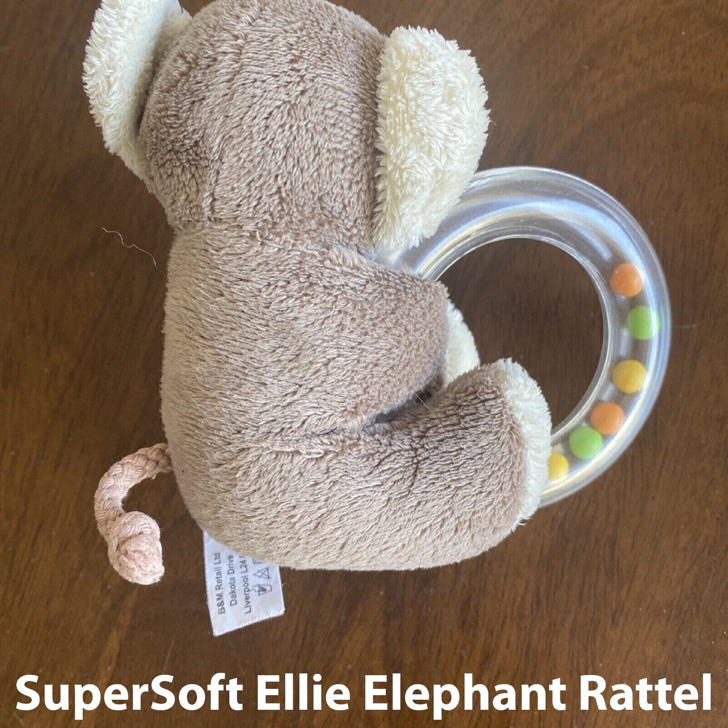 ELLI and RAFF PLUSH BABY TEETHER/RATTLE FIRST SOFT TOY for TINY HANDS