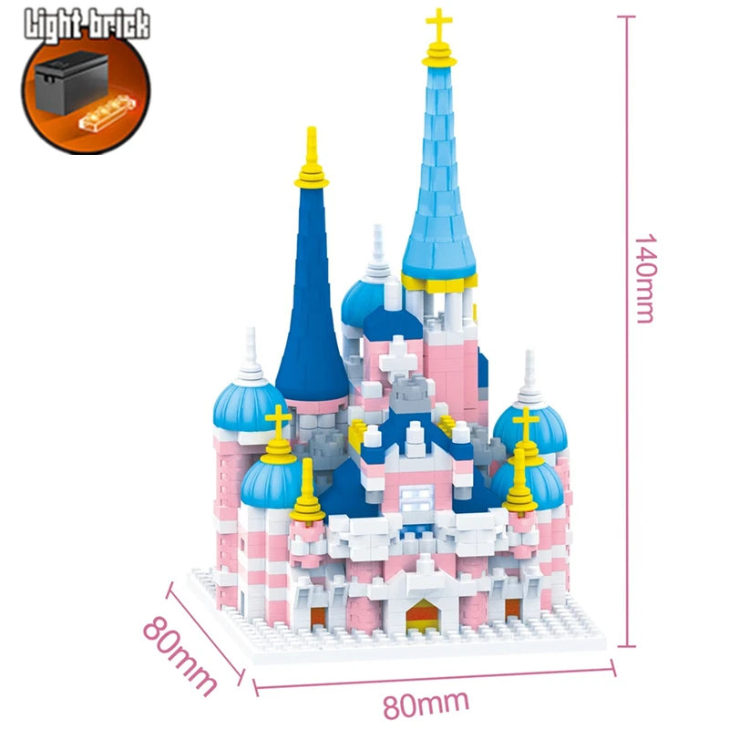 NEW Dream Pink Castle Princess Girls Beaut Set City DIY Puzzle Model Building Blocks Bricks Toys for Children Kids Adult Gift